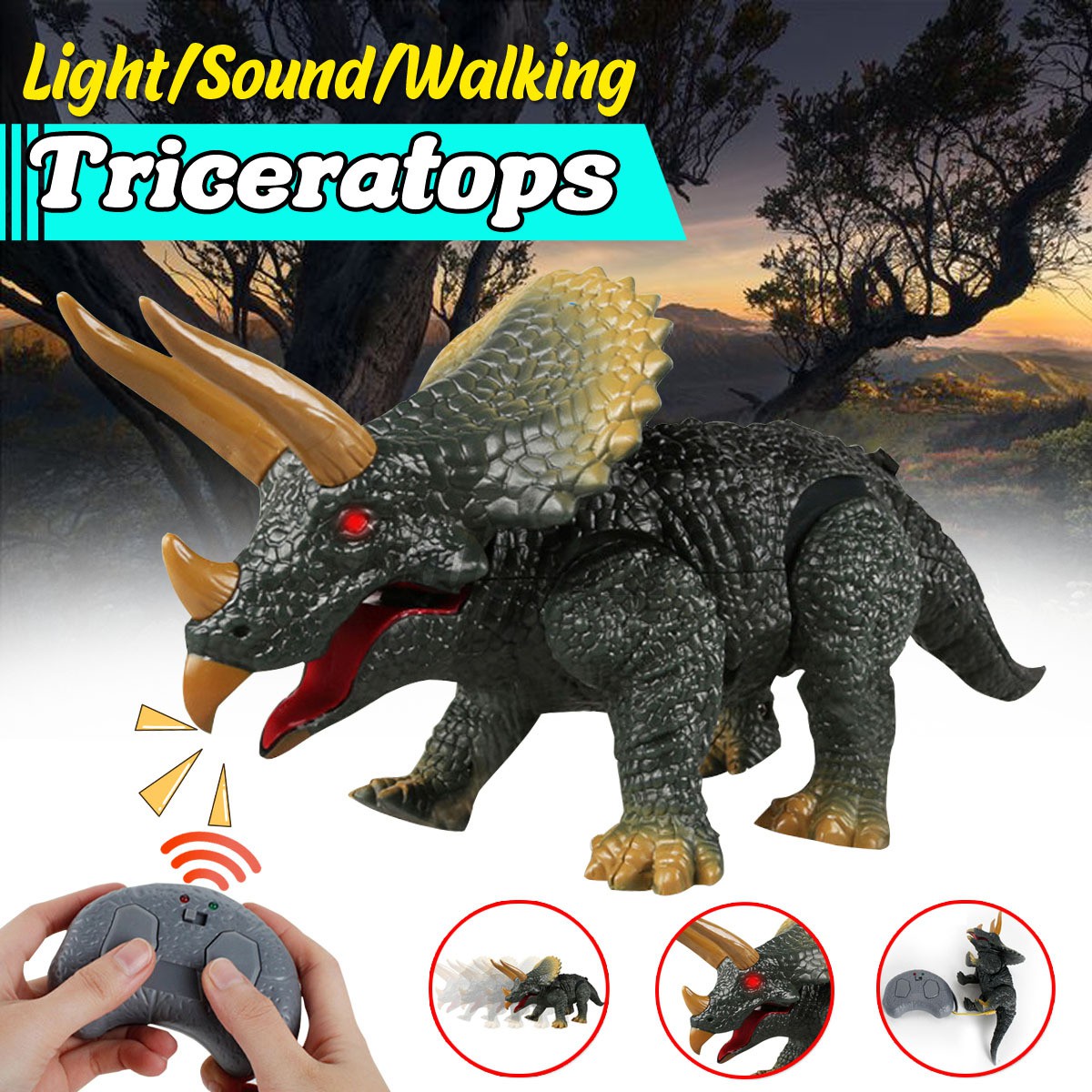 remote control triceratops dinosaur