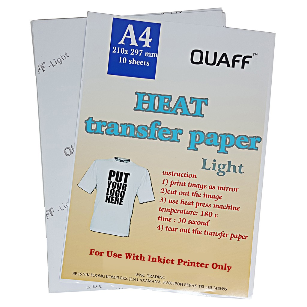 20 fogli per stampante inkjet modelli di motivo gratis 200 SKULLPAPER Premium A4 T-Shirt Tessile Transfer Film per tessuti di colore chiaro incl 