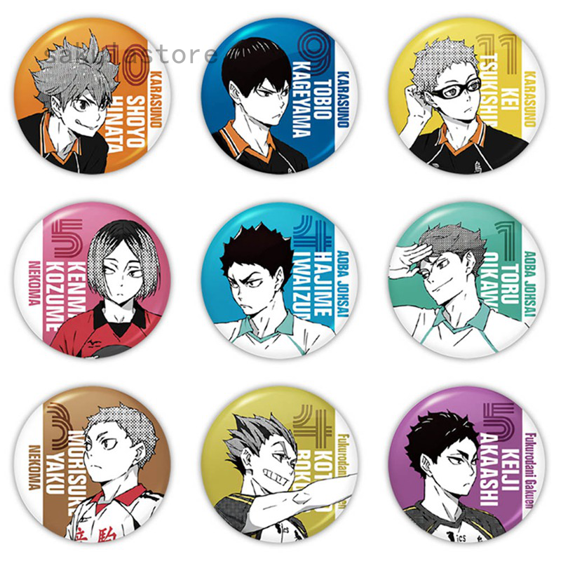 Haikyuu!! Cosplay Badges Hinata Shoyo Brooch Pins 58mm Japan Anime ...