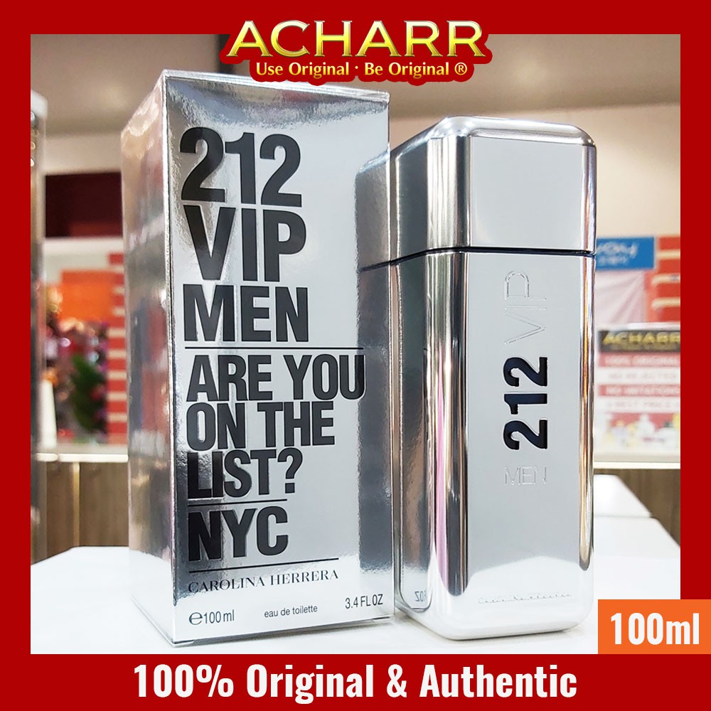 [100% Original] CH 212 VIP Men by Carolina Herrera EDT Perfume (50ml ...