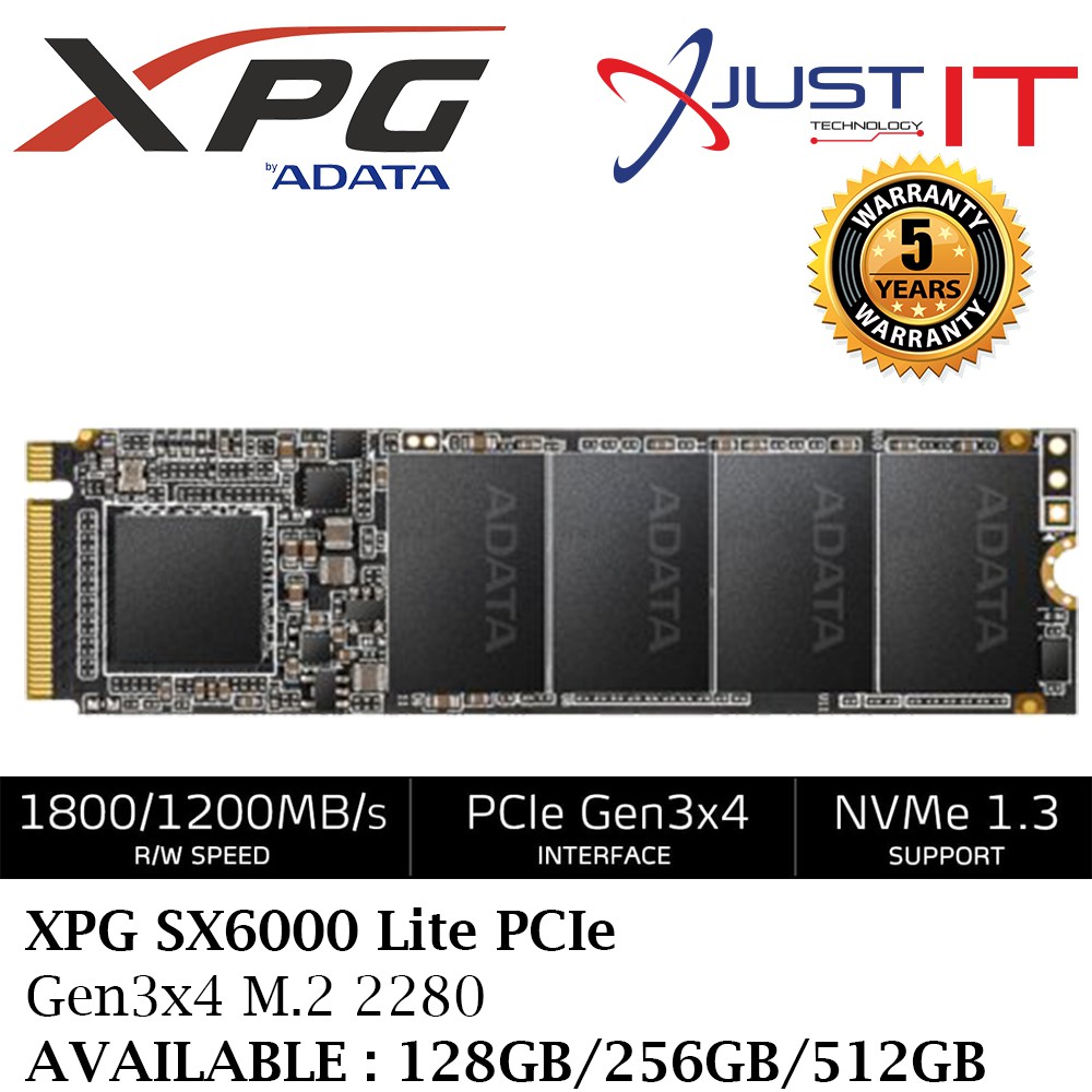 ADATA SX6000LNP LITE PCIE M.2 2280 GEN3x4 SSD ( AVAILABLE : 128GB ...
