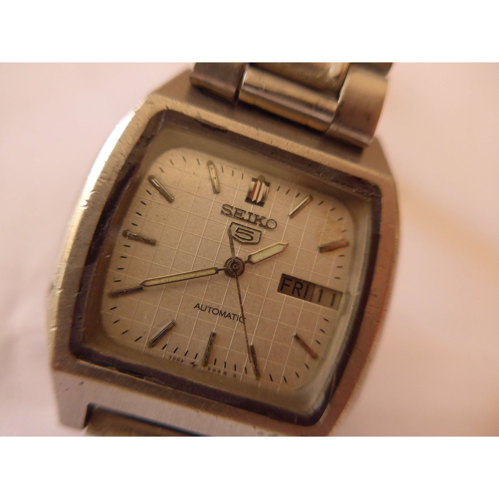 Vintage Seiko 5 Automatic Square White Dial Watch | Shopee Malaysia