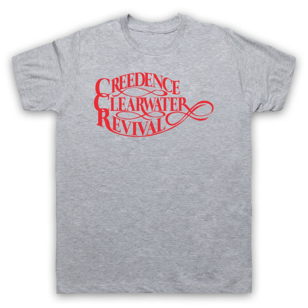 Vintage Camiseta con Logo Nuevo Hombre Creedence Clearwater Revival Camiseta