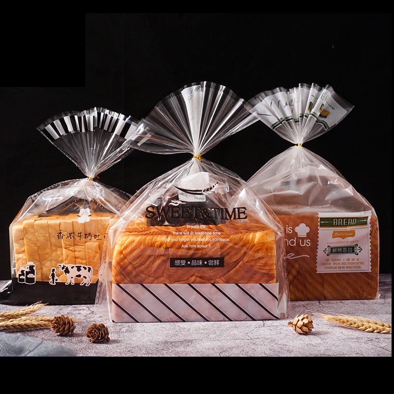 READY STOCK 100PCS BAKERY PLASTIC BAG PLASTIK ROTI BREAD OPP PLASTIC