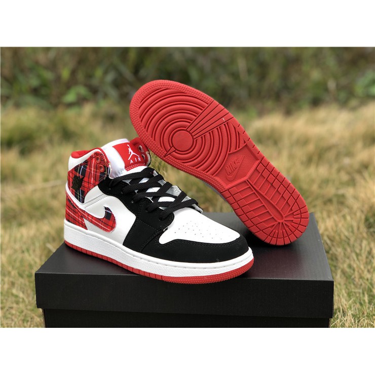 air jordan 1 mid plaid