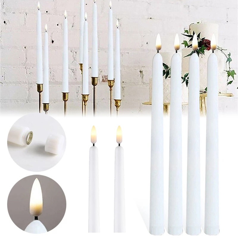 Electric Long Pole Candle LED Dinner Table Light / Christmas Decor Travel Church Prayer DIY Party Led Candle Night Lamp