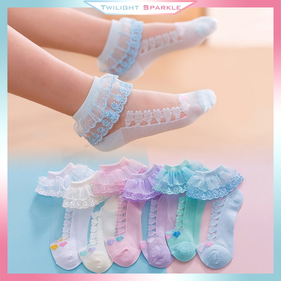 112Y Stokin Baby Girl Lace Socks Princess Socks Stoking Kids Girl