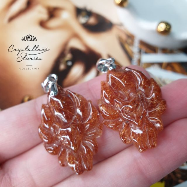 Genuine Gemstones Copper Rutilated Quartz Pendant Fox 天然高等级满晶体铜发晶九尾狐925银吊坠 Shopee Malaysia