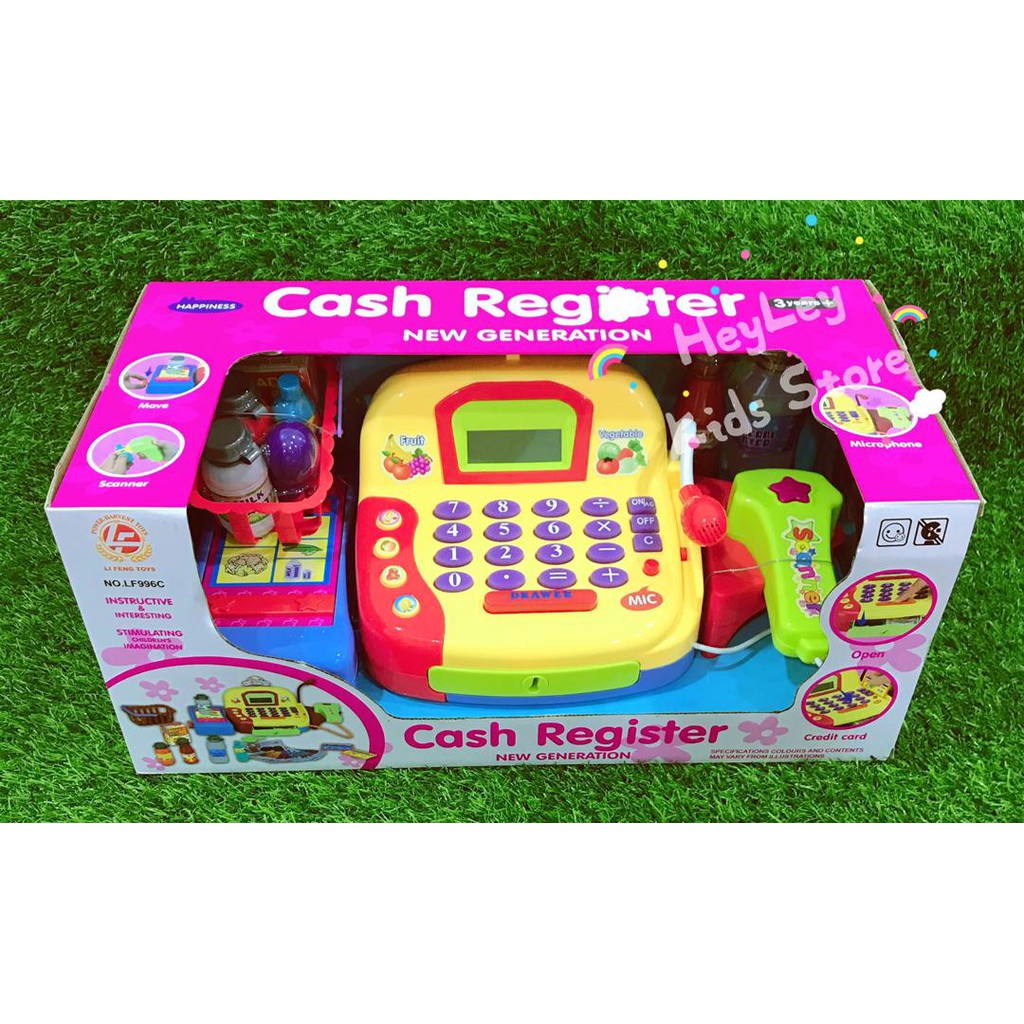 CASH REGISTER PLAY SET WITH CALCULATOR , MIC AND "DIDI" SCANNER 【FREE