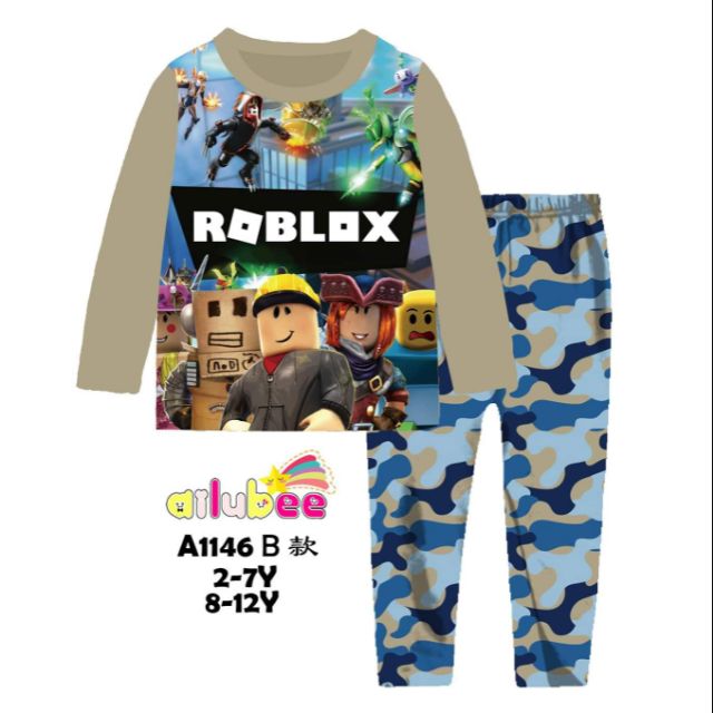 Ailubee Kid Pajamas A1146b Roblox Shopee Malaysia - pijama de roblox