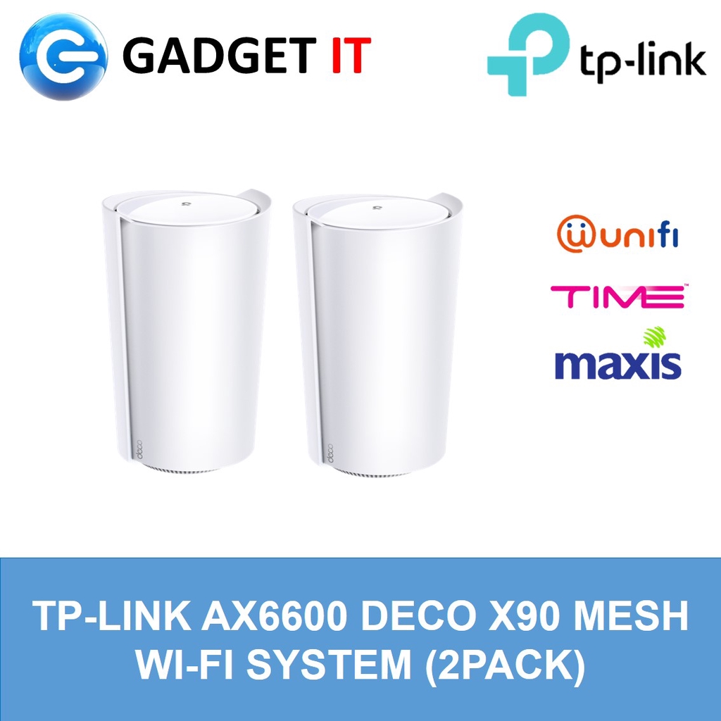 Pack De 2 Routeurs Wi-Fi 6 TP-Link Deco X90 (Tri-Band) - Blanc - Ouvert Mais Jamais Utilisé