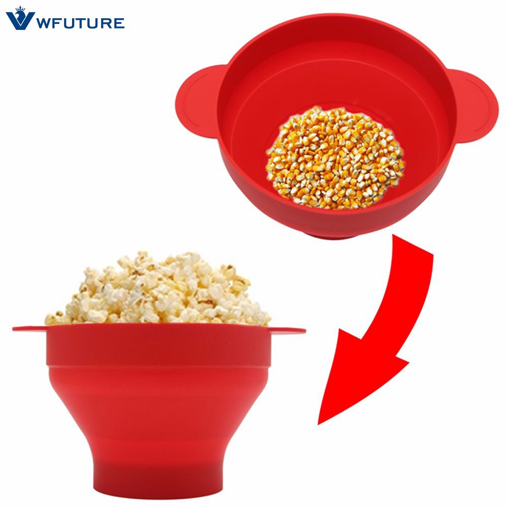 WFUTURE & Microwaveable Popcorn Maker Pop Corn Bowl With Lid Microwave Safe