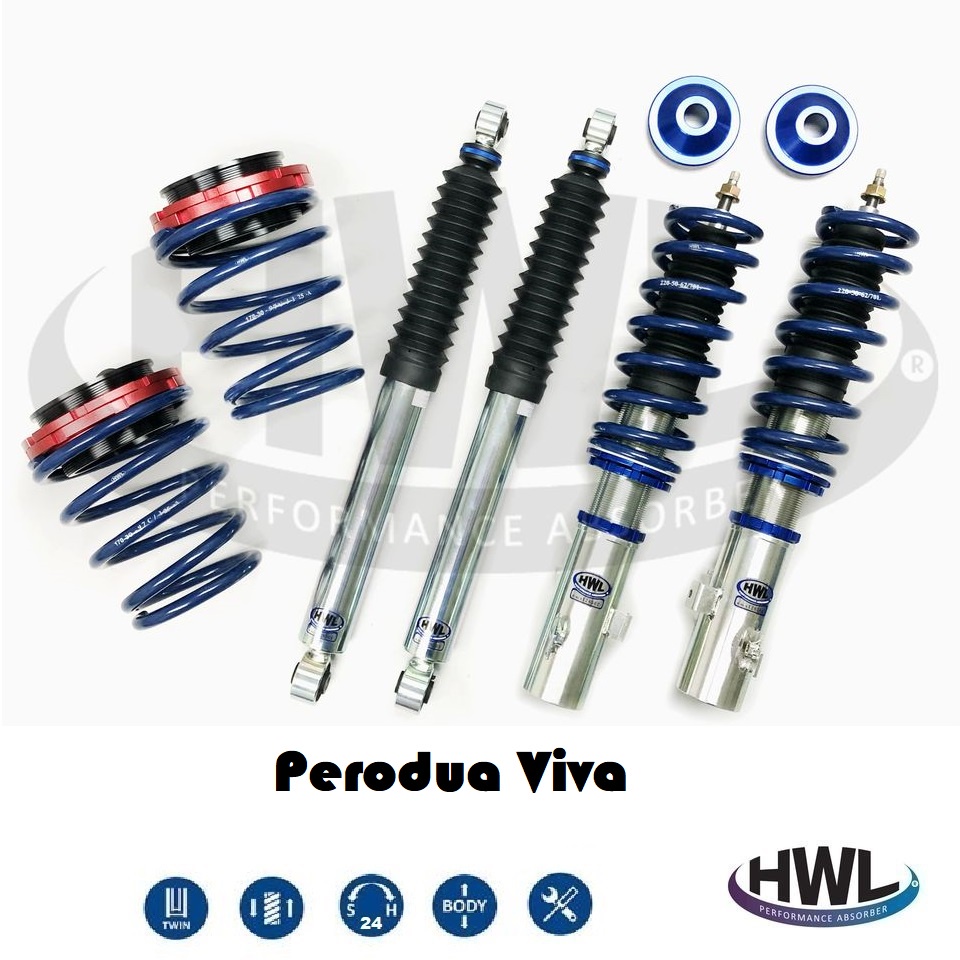 Perodua Viva HWL MT1bs series fully adjustable absorber coilover Shopee Malaysia