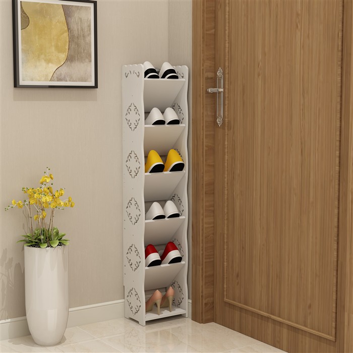 Special Offer Simple Door Slippers Ultra Thin Shoe Rack Home Vertical Narrow Mini Bathroom Oblique Small Shoe Cabinet S Shopee Malaysia