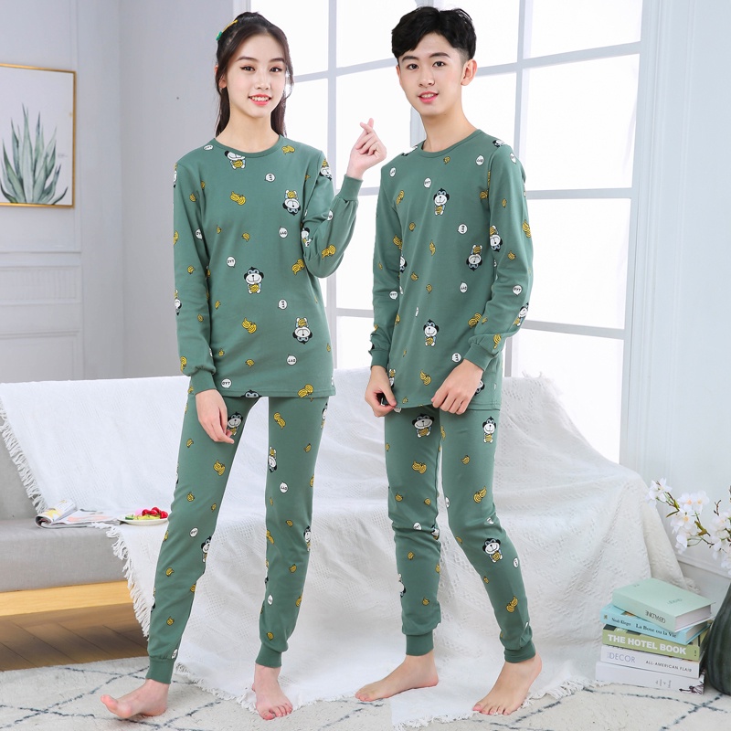 318Years Big Kids Pajamas Set Men Women Youth Teenage Long Sleeve