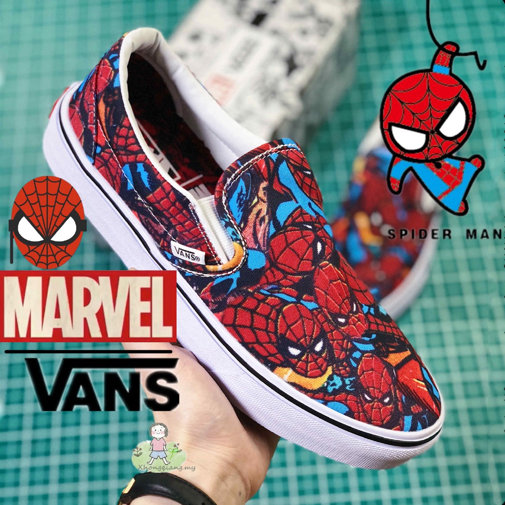 vans slip on spider man