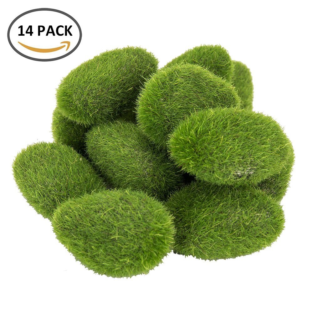 14 Pack Green Moss Balls Decor Live Betta Plants For Aquarium Fish