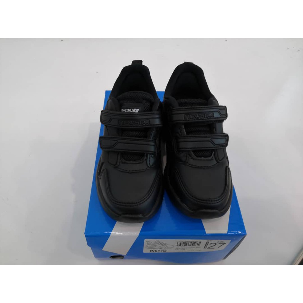 newstar kasut sekolah hitam black school shoes #W517B | Shopee Malaysia