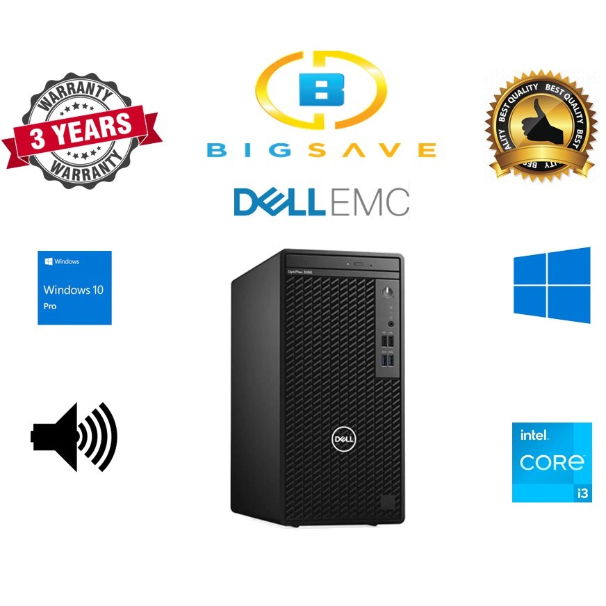 Dell Optiplex 3080 Mini Tower Desktop Dl Opti3080mt05 3080mt I3154g 1tb W10 Shopee Malaysia