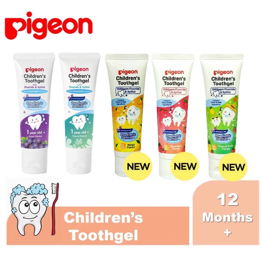 Pigeon Children Kid Toothgel Toothpaste Mango / Tropical Fruits