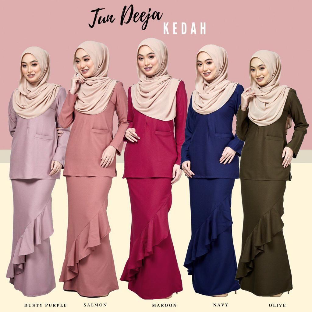 Tun Deeja Baju Kurung Kedah Poket High Quality Baju Muslimah Wear Set Kurung Kedah Kurung Muslimah Murah Fashion Shopee Malaysia