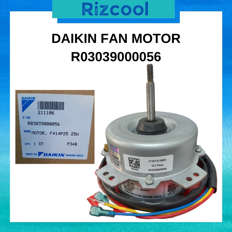 Original Daikin Fan Motor F414P25 25W (R03039000056) Shopee Malaysia
