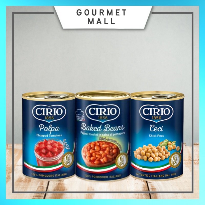 CIRIO Chickpea Canned Chopped Cooked Tomato Tomatoes Sauce Baked Beans