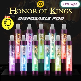 Honor of Kings DISPOSABLE POD Stick with LED Light 800 PUFF Pre-Filled Pods 10 LINEUP Best Flavor 100% ORIGINAL