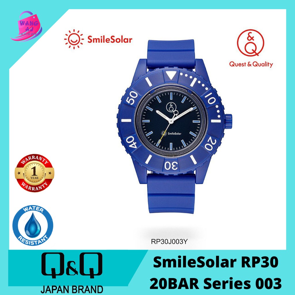 1year Warranty Q Q Smilesolar Japan By Citizen Rp30 bar Series 003 Unisex Resin Solar Powered Watch Shopee Malaysia