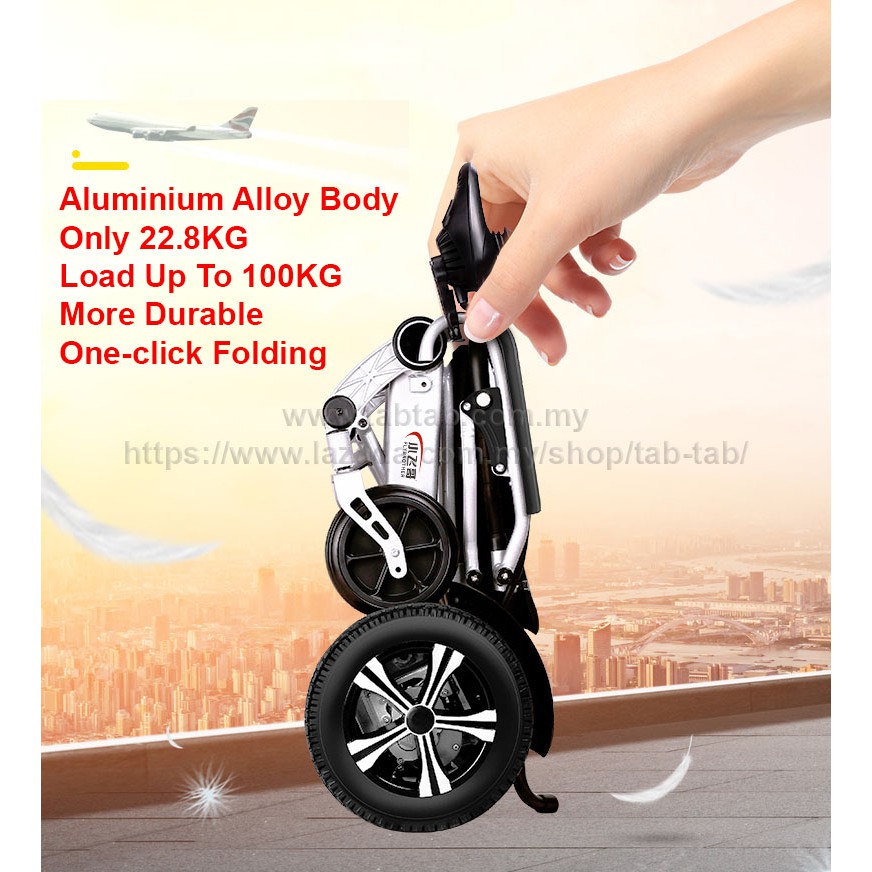 Extreme Lightweight Electric Wheelchair 26KG Aluminium Alloy Airplane