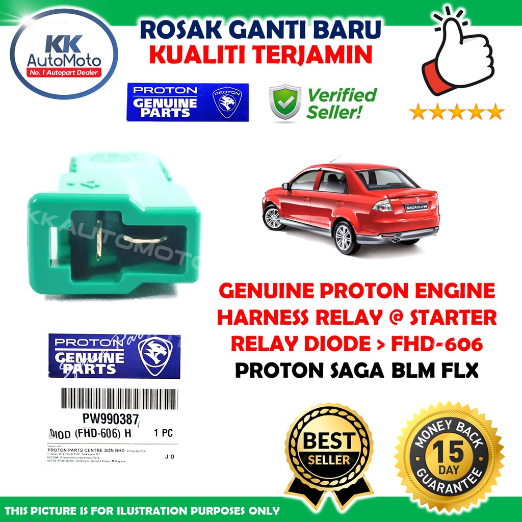 Proton Saga BLM FLX Original Genuine Proton Engine Harness Relay