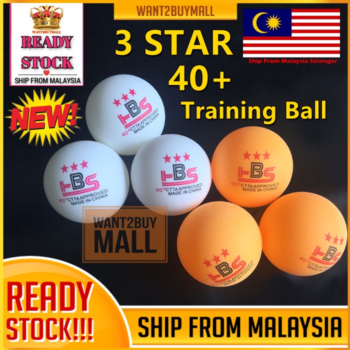 3 Star ABS 40+ Solid Training Ping Pong Ball Bola Professional Grade 40mm Table Tennis Ping Pong Balls 红宝石训练比赛专业乒乓球