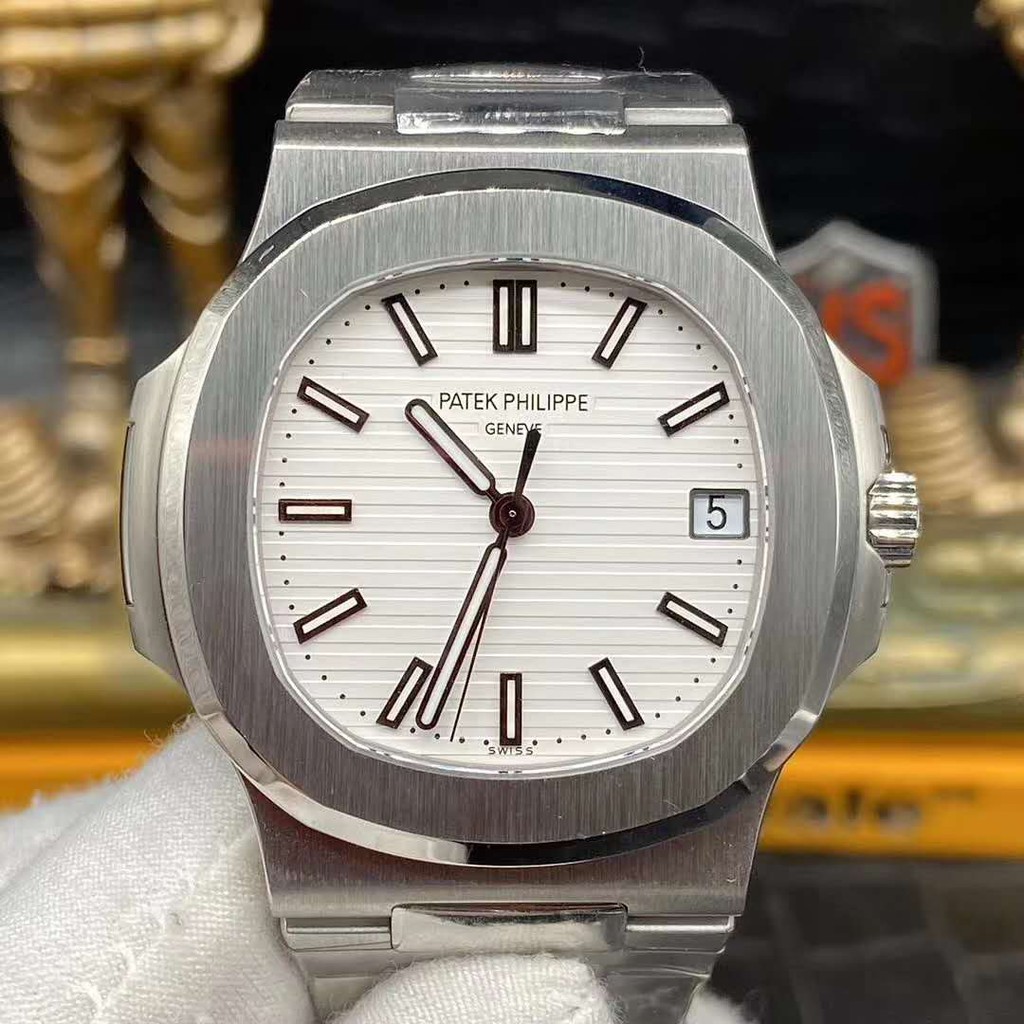 Top Grade Pp Nautilus 5711 40mm White Dial On Stainless Steel Bracelet Men Watch Automatic Jam Tangan Luxury Shopee Malaysia