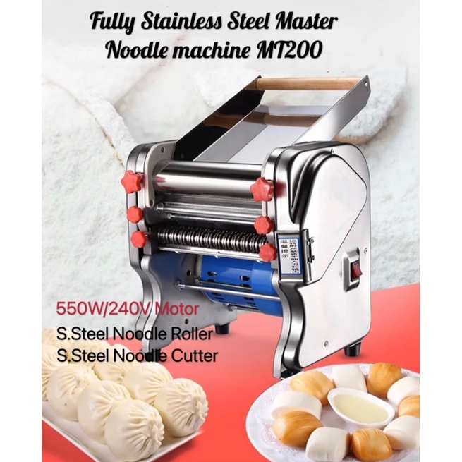 Electric Mesin Karipap Mesin Mee Fully stainless Steel Noodle Cutter Machine Dough Sheeter Pasta maker