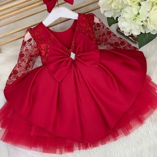 NNJXD Baby Girls Christmas New Years Dress Toddler Kids Birthday Clothes Little Girl Princess Wedding Party Gown for 0-2 Years