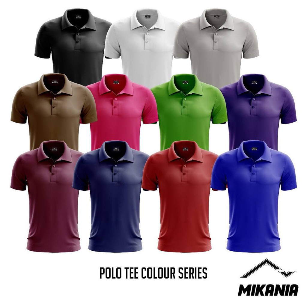 Mikania Polo Microfiber Plain Jersey Collar Tshirt Jersi Tshirt