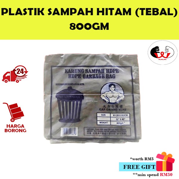 Karung Sampah HDPE/HDPE Garbage Bag Tebal (32'' x 40'') [800gm]