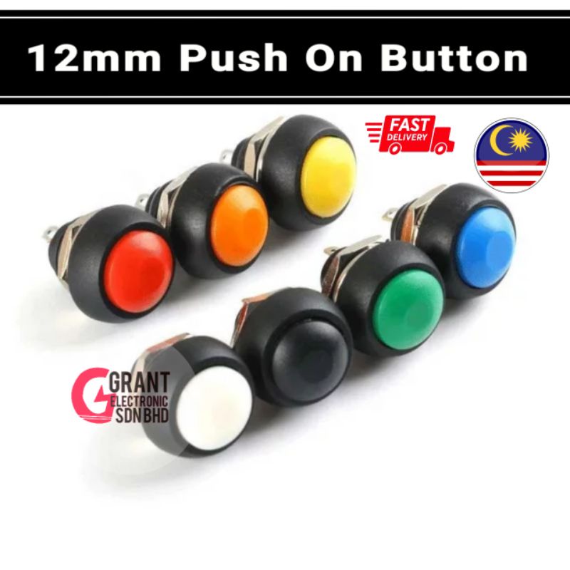 2pin Push Button Waterproof On Off Momentary Switch Mini Switch reset