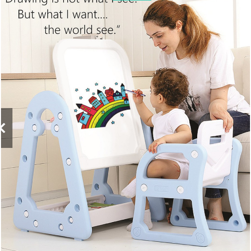 Lang Toys Street Kids Drawing Board Table Chair Set Furniture Shopee Malaysia