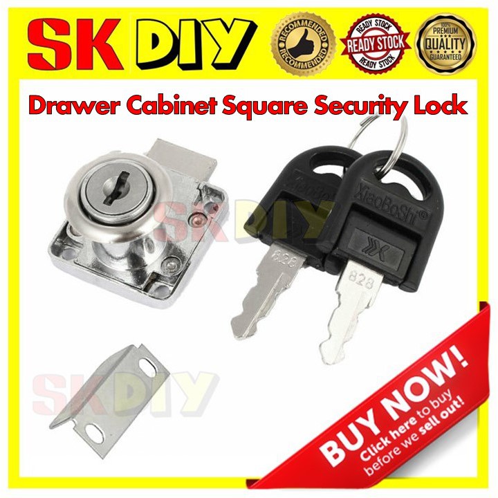 Drawer Square Security Lock Drawer Lock Set Home Office Kitchen