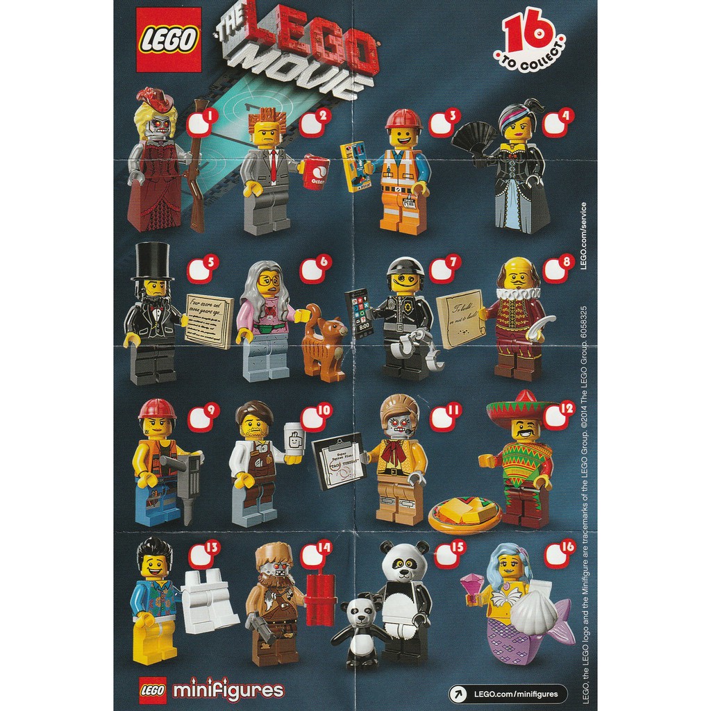 71004 THE LEGO MOVIE SERIES 1 COLLECTIBLES MINIFIGURES 2014 CMF LIMITED ...