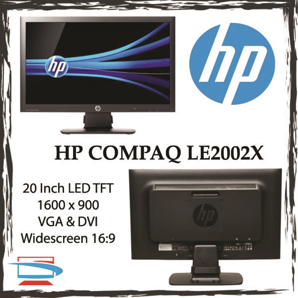 HP Compaq LE2002X 20 Inch LED Backlit VGA DVI Wide Screen Monitor 20