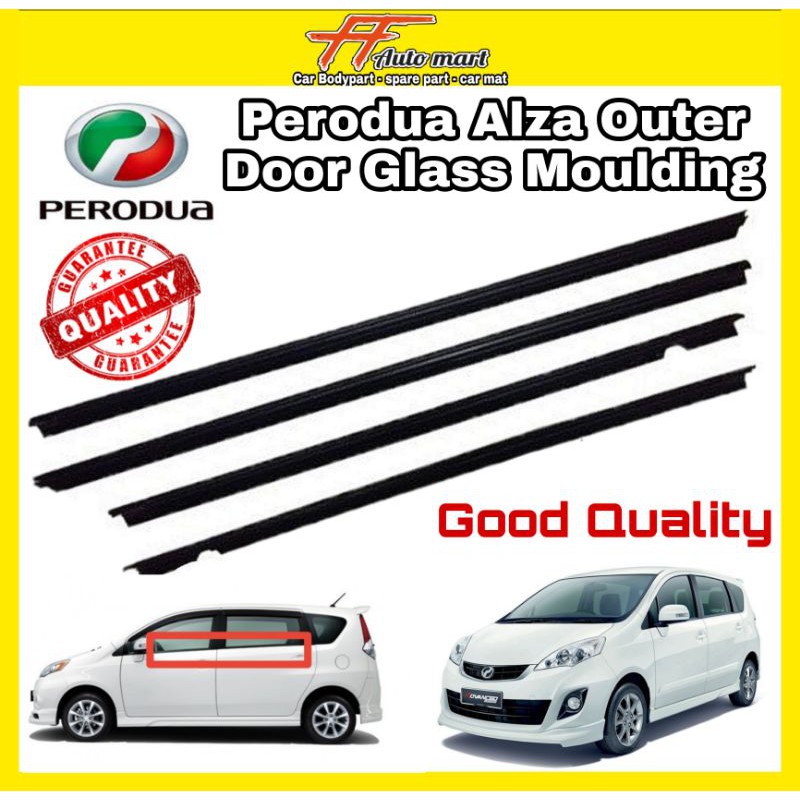 Perodua Alza Door Glass Moulding Outer Getah Cermin Pintu Luar Good Quality Shopee Malaysia