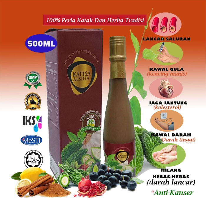 Peria Katak Bersama Herba Terpilih Penawar Darah Tinggi Kencing Manis Kolestrol Hilangkan Angin Toksin Kebas2 500ml Shopee Malaysia