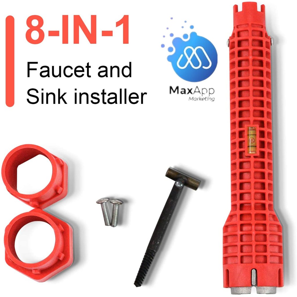 8 In 1 Faucet And Sink Installer Multifunctional Wrench Tool Sink Keram Alat Perengkuh Shopee