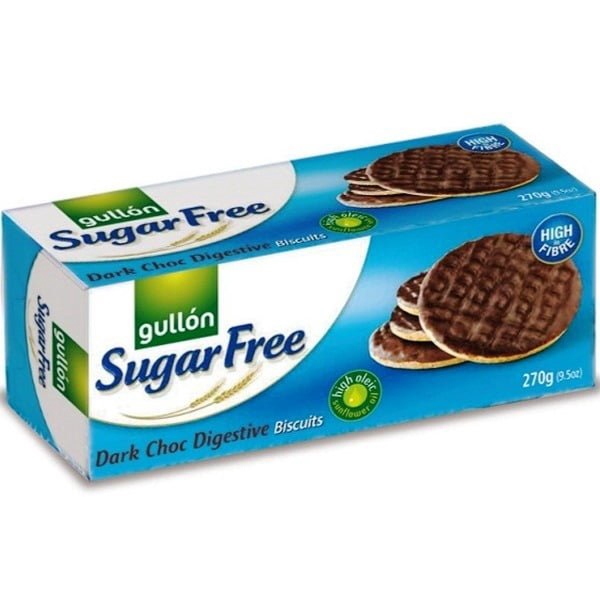 Gullon SUGAR FREE Dark Chocolate Digestive Biscuits 270g, Expired 8/