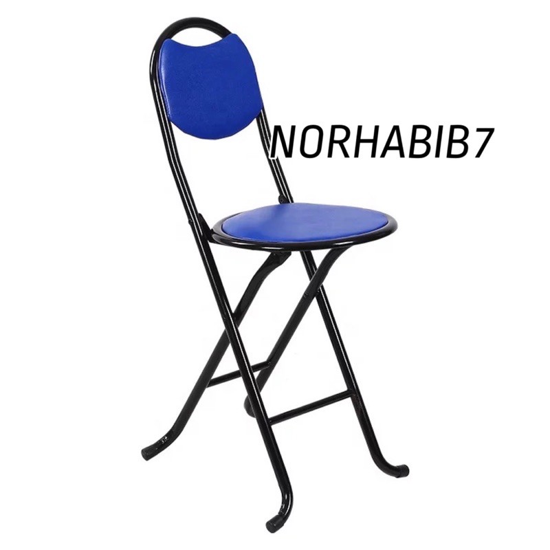 New Arrival Kerusi Lipat Duduk Solat Bulat Sandar Travel Haji Umrah Sakit Lutut Gout Leather Fold Chair Shopee Malaysia