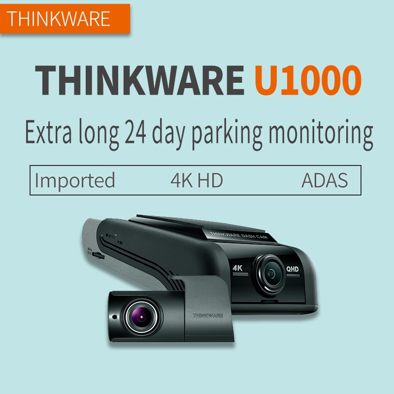 Thinkware u10002ch dash cam front and rear 4k dual car camera back