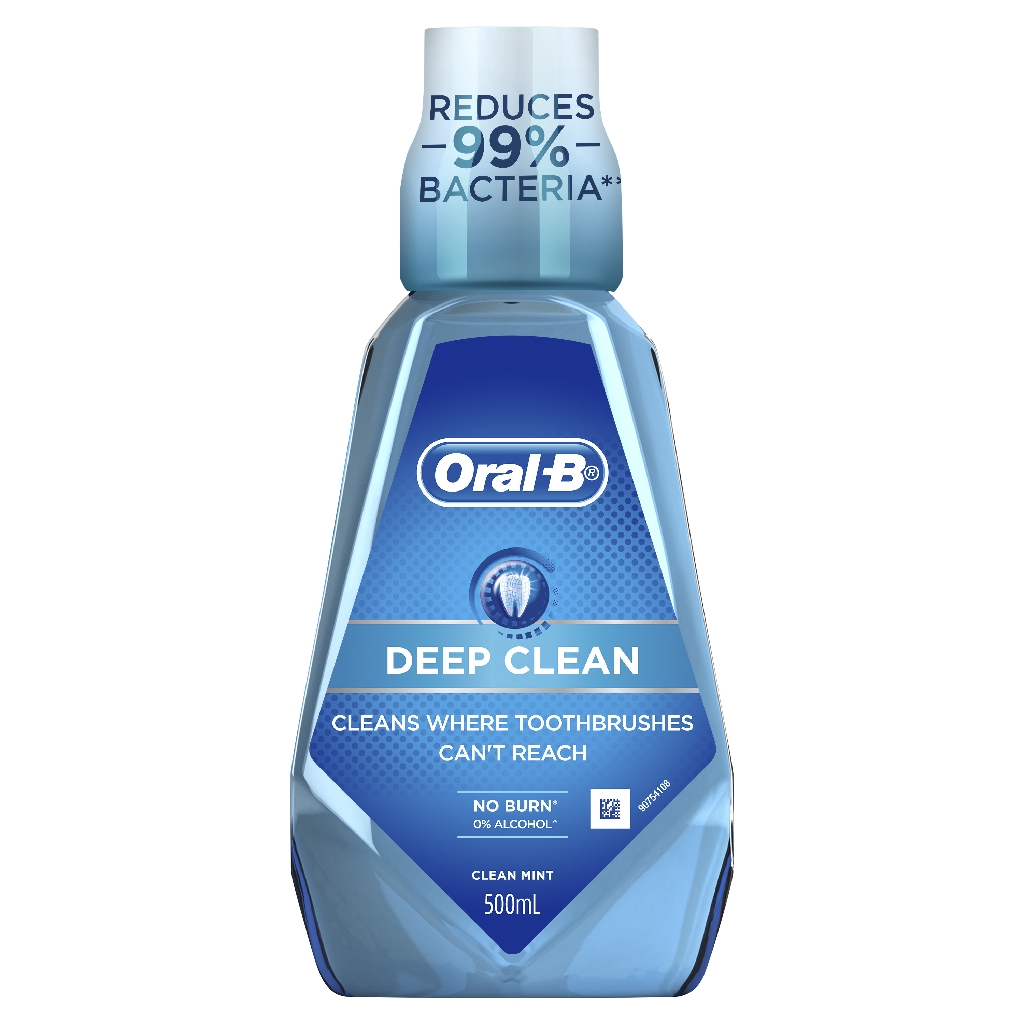 Oral-B Deep Clean Mouth Rinse Clear Mint (500ml) | Shopee Malaysia