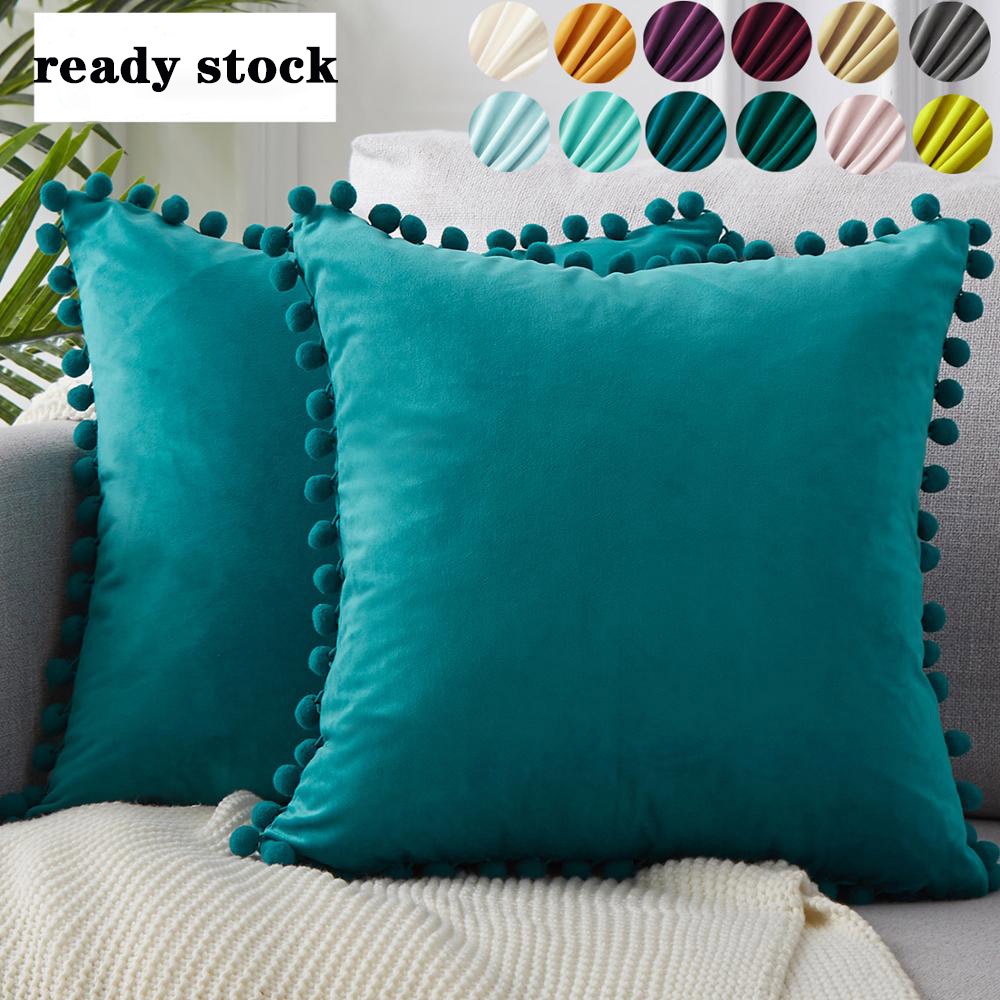 40*40cm/45*45cm Soft Velvet Cushion Covers Solid Pillowcases Square